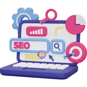 Comprehensive SEO services, including keyword optimization, analytics, and performance tracking on a laptop, provided by the No.1 freelance marketing strategist in Kollam.